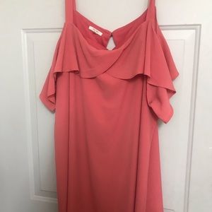 Cold shoulder knee length dress